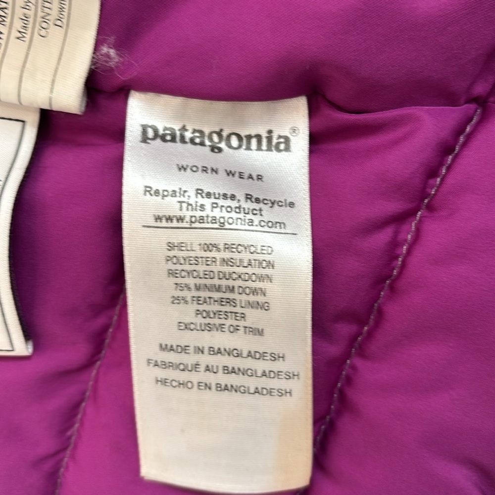 Girl's Patagonia Down Sweater in Smokey Violet, Size L(12) - Picture 5 of 12